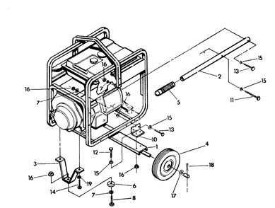 Wheel Kit Diagram and Parts List for 9163-1-4W113C  Briggs and Stratton Generator